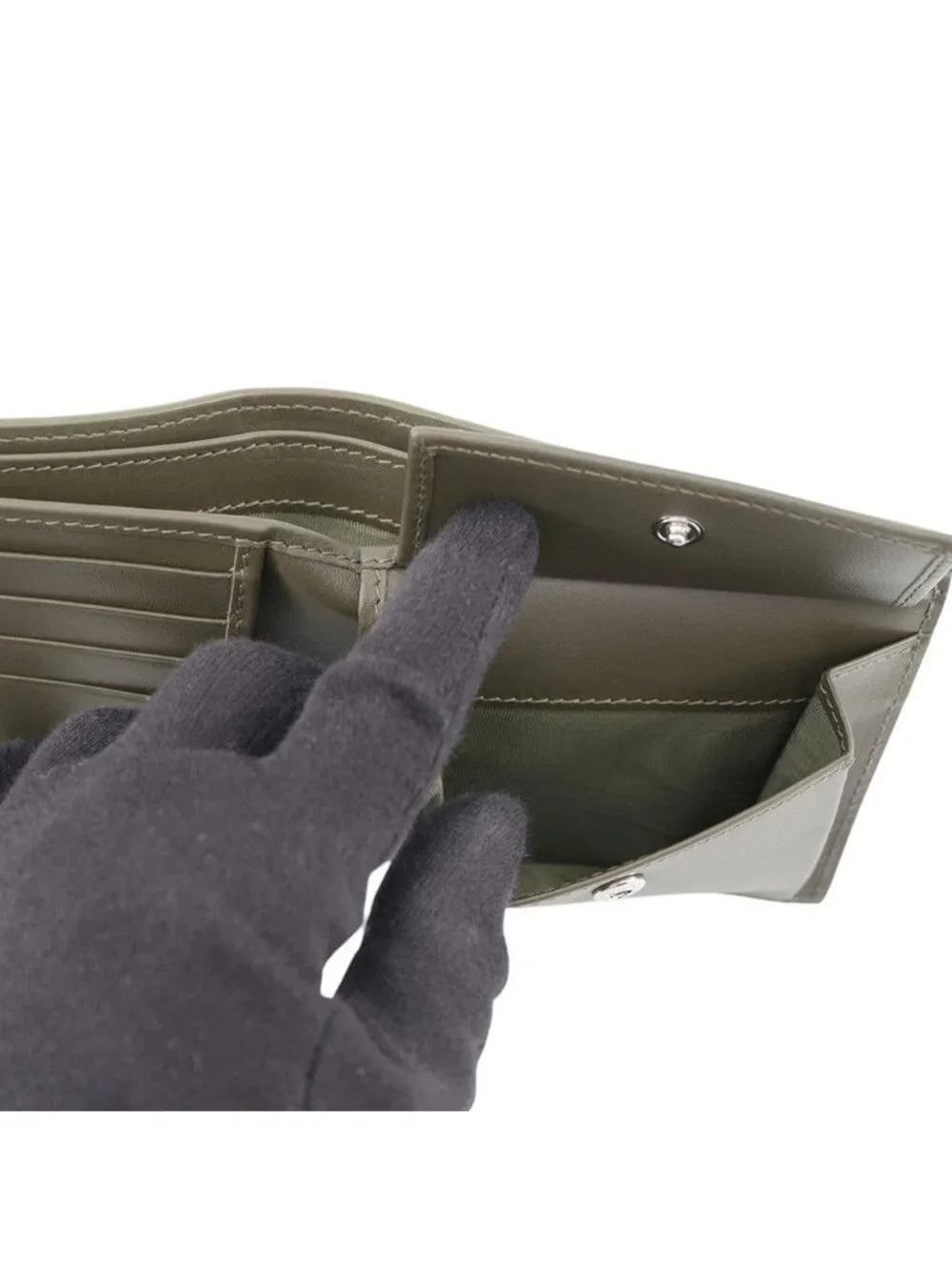 Prada Bifold Wallet Leather Triangle Logo